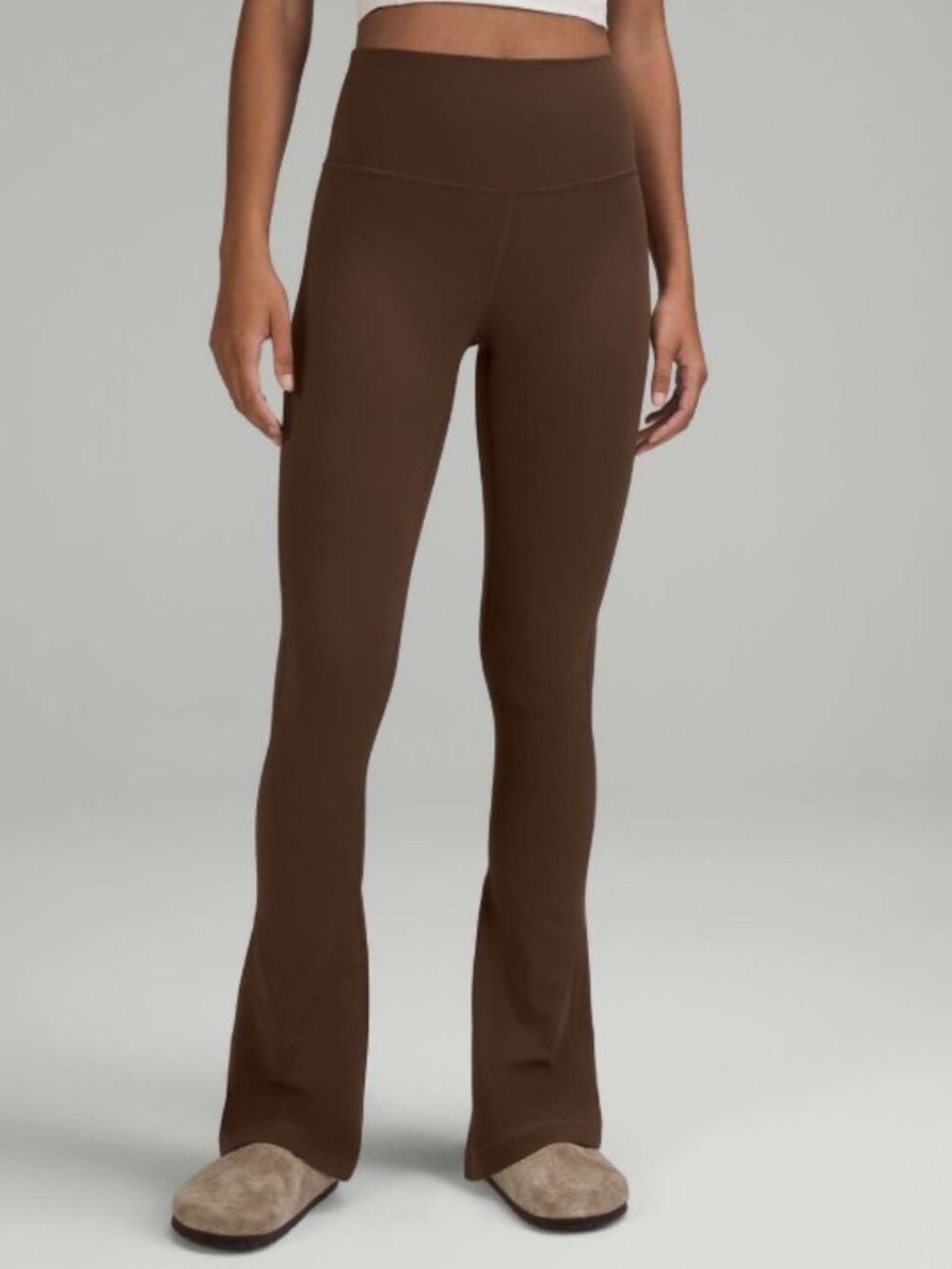 Lululemon Align High Rise Mini Flare Pants 32" Java Brown Sz 12
